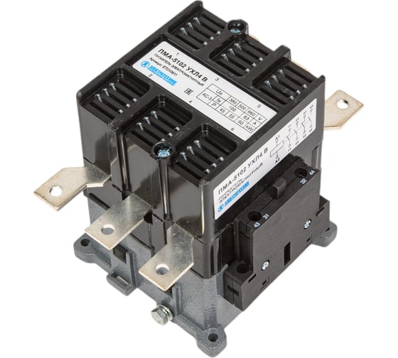 Изображение товара Электромагнитный пускатель Электротехник ПМА-5102 УХЛ4 В, 380В, 2з и 2р, 100А, нереверсивный, без реле, IP00 ET010911