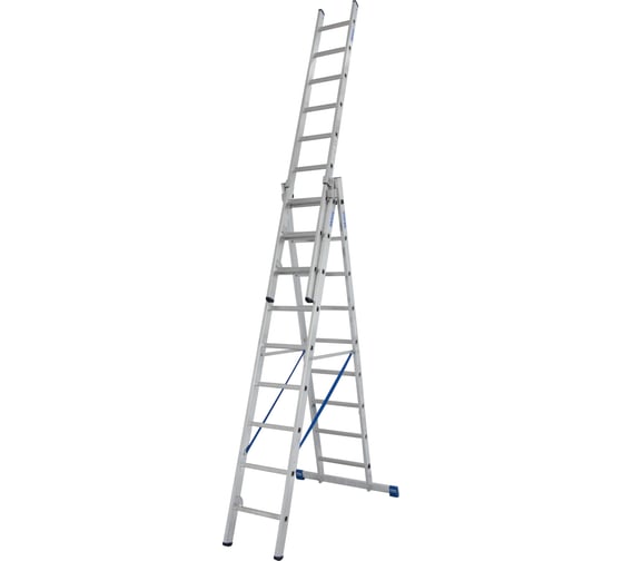 Изображение товара Трехсекционная универсальная лестница KRAUSE STABILO 3 х 9 перекладин с дополнительной функцией 133755