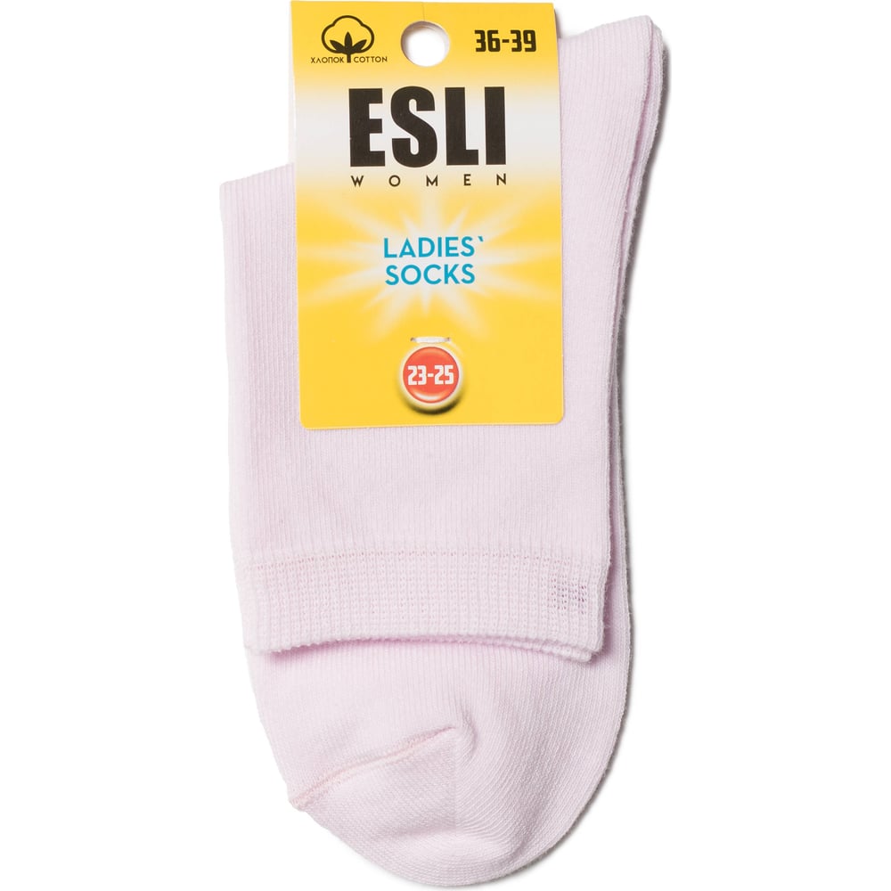 Хлопковые женские носки ESLI носки следки женские р 36 38 хлопок полиэстер черные basic