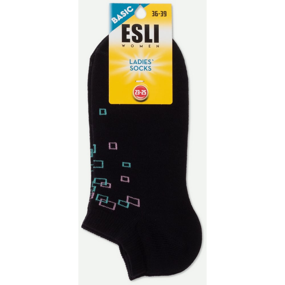 Хлопковые женские носки ESLI носки следки женские р 36 38 хлопок полиэстер черные basic