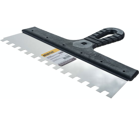 Изображение товара Фасадный зубчатый шпатель (300 мм, нержавеющая сталь, 10 мм) Biber 35238 тов-169789