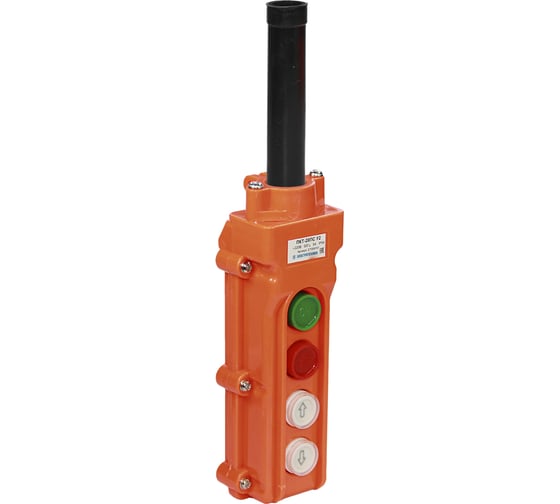 Изображение товара Кнопочный пост Электротехник ПКТ-20ПС У2, 5А, IP54, кнопка ПУСК с фиксацией, стоп, вверх, вниз ET055741