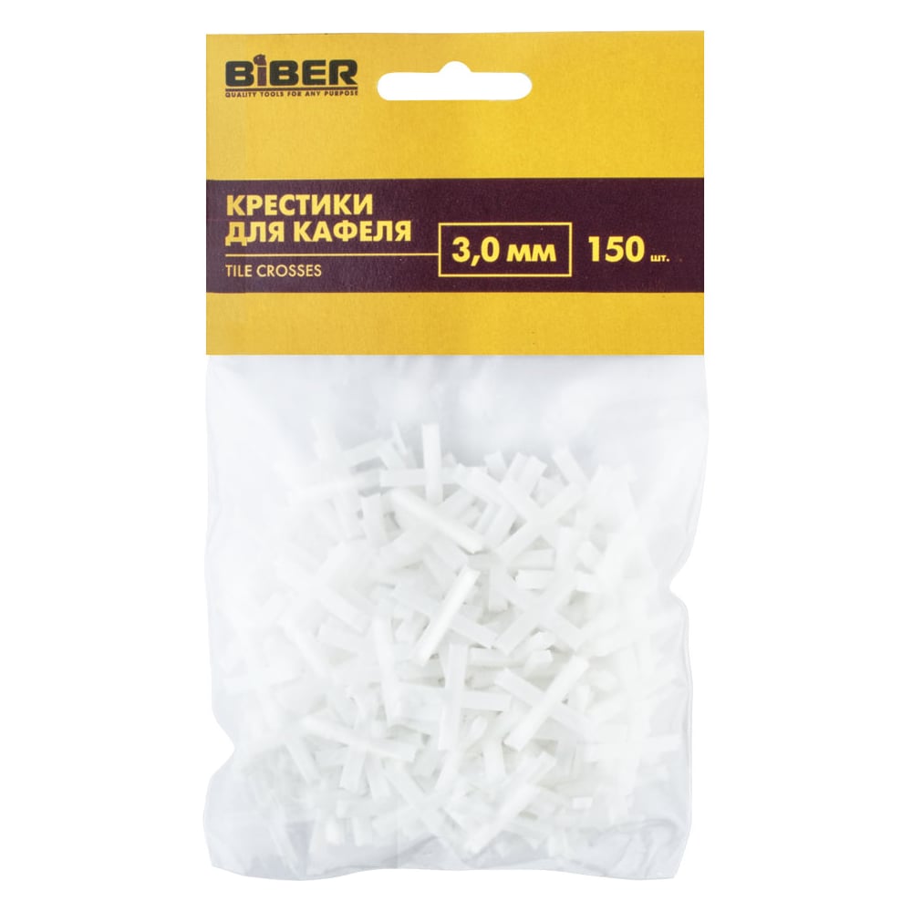 Изображение товара Крестики для кафеля Biber 55604 3 мм Изображение товара Крестики для кафеля Biber 55604 3 мм