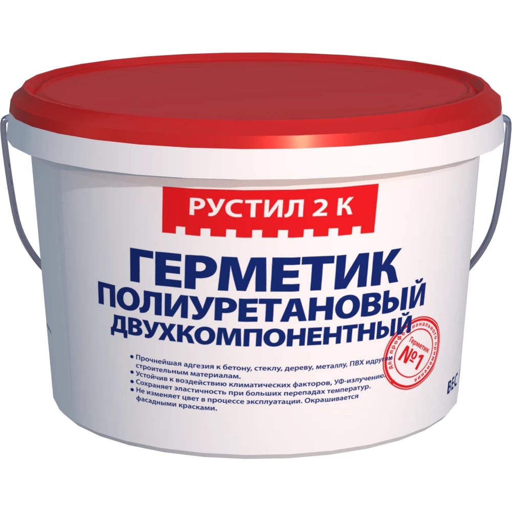 Изображение товара Полиуретановый герметик Рустил 2к 12,5 кг белый для наружных работ Изображение товара Полиуретановый герметик Рустил 2к 12,5 кг белый для наружных работ