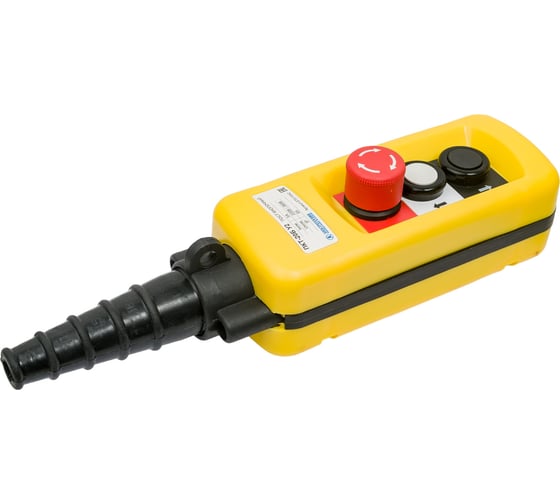 Изображение товара Кнопочный пост Электротехник ПКТ-20Б У2, IP65, кнопка "блокировка" с фиксацией (красная), вверх, вниз, 2NO ET011042