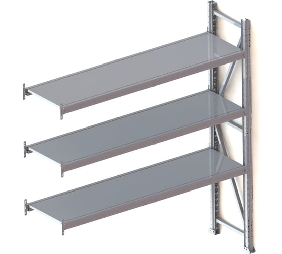 Изображение товара Дополнительная секция стеллажа Ирбис л50 2000x500x1800 - 3 яруса (металлические полки) X6255204