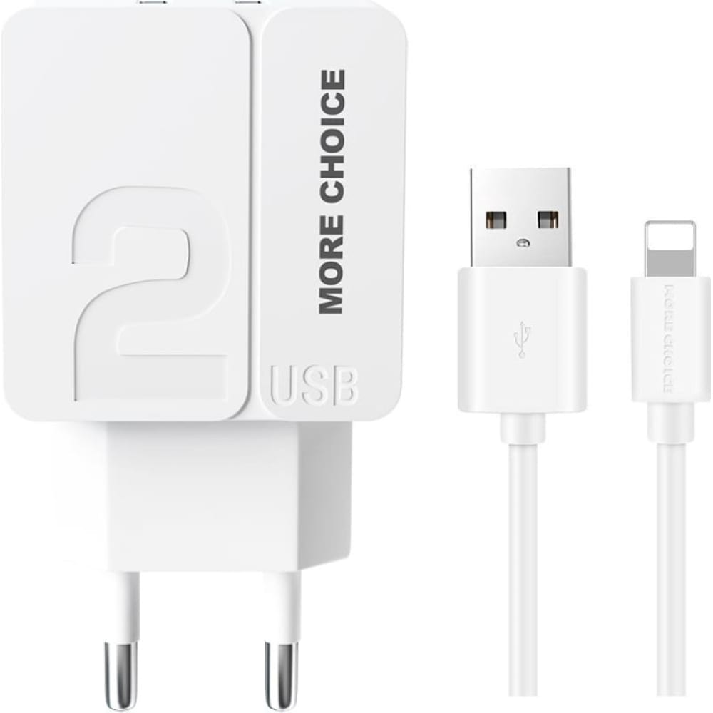 Зарядное устройство для смартфона More Choice автомобильное зарядное устройство deppa 11250 5вт mfi для apple с разъемом lightning 8 pin белый