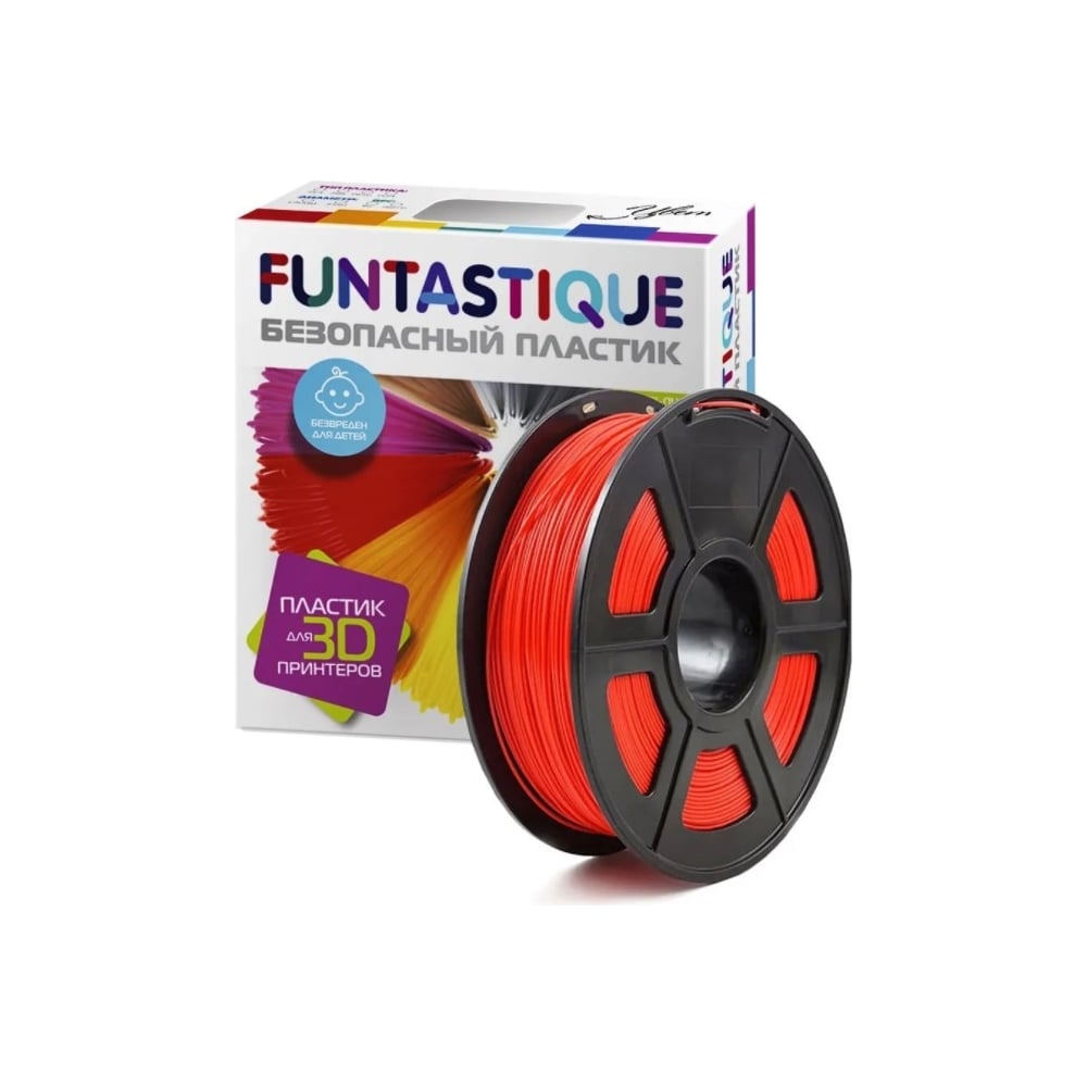 Изображение товара Пластик ABS FUNTASTIQUE 1,75 мм 1 кг красный