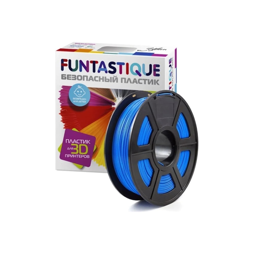 Изображение товара Пластик ABS в катушке 1 кг ультрамарин FUNTASTIQUE для 3D-печати