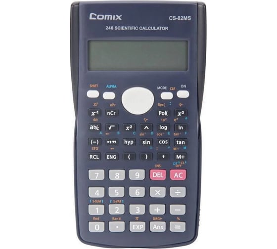 Изображение товара Калькулятор COMIX 10+2-разрядный, научный, 240 функций, 164x83 мм CS-82MS