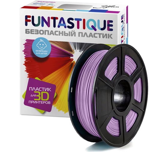 Изображение товара Пластик в катушке FUNTASTIQUE petg, 1.75 мм, 1 кг, сиреневый PETG-1KG-LI