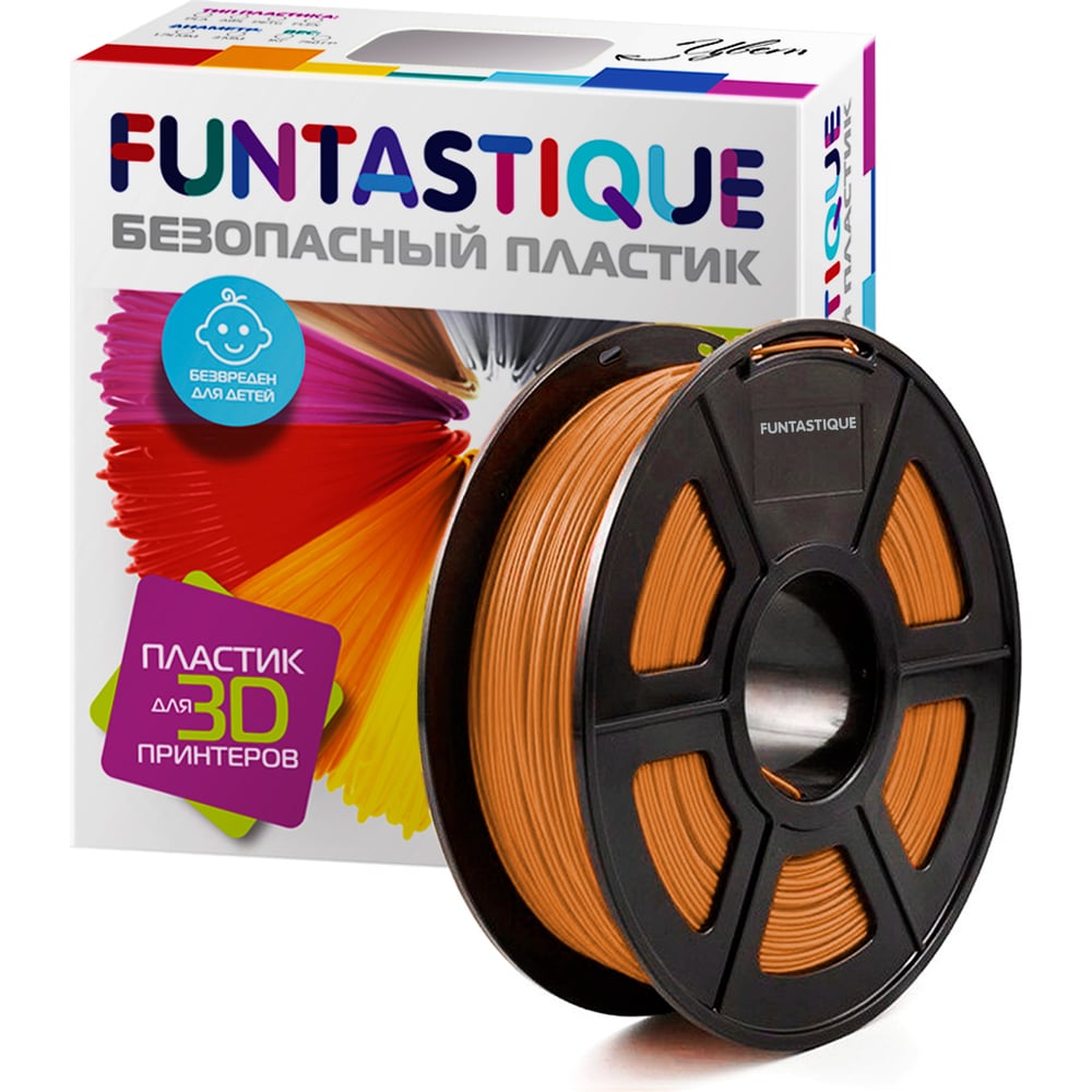 Изображение товара Пластик PETG FUNTASTIQUE 1.75 мм, 1 кг янтарный для 3D-печати