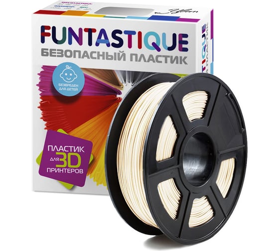 Изображение товара Пластик в катушке FUNTASTIQUE pla, 1.75 мм, 1 кг, слоновая кость PLA-1KG-IV