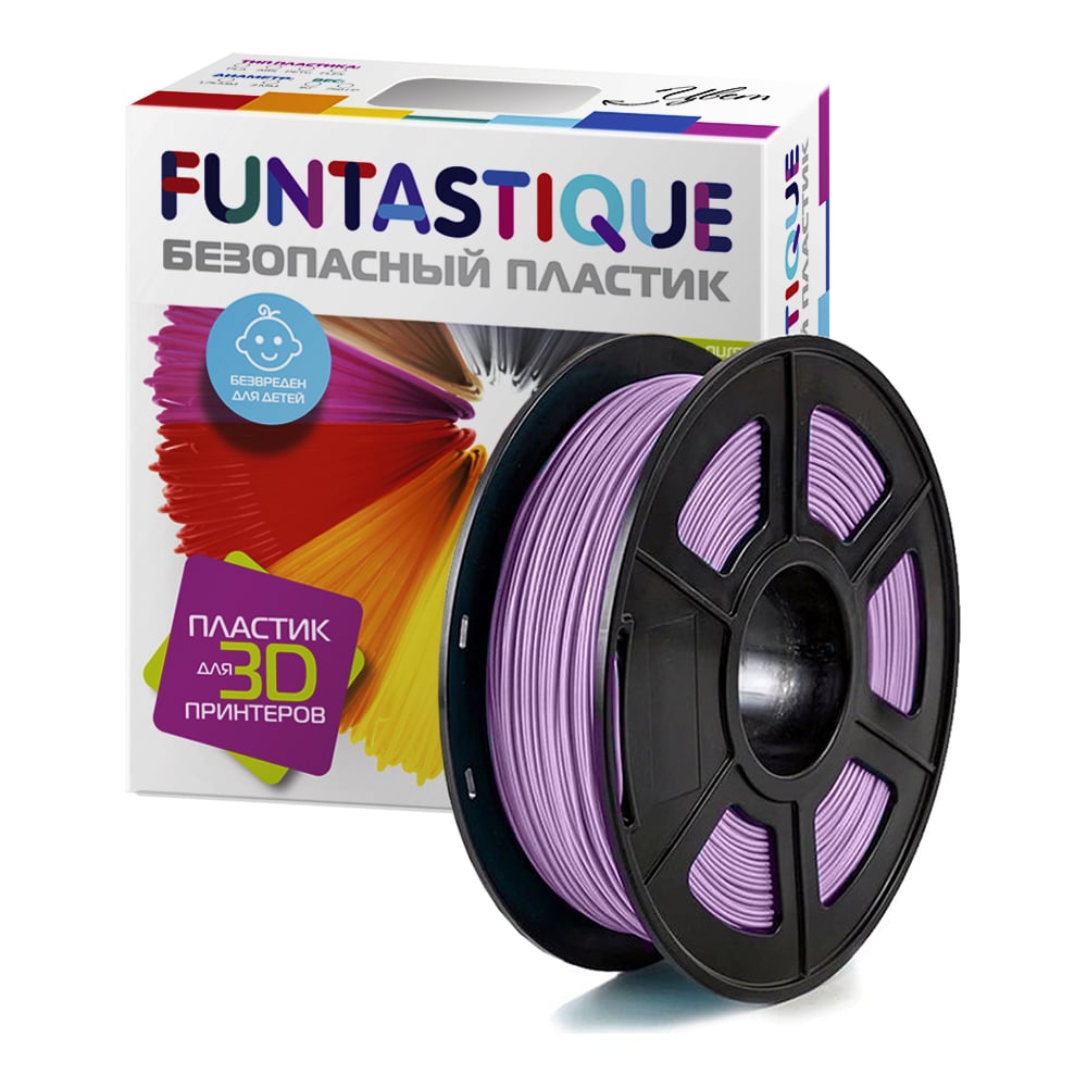 Изображение товара Пластик FUNTASTIQUE PLA 1.75 мм 1 кг сиреневый для 3D-печати