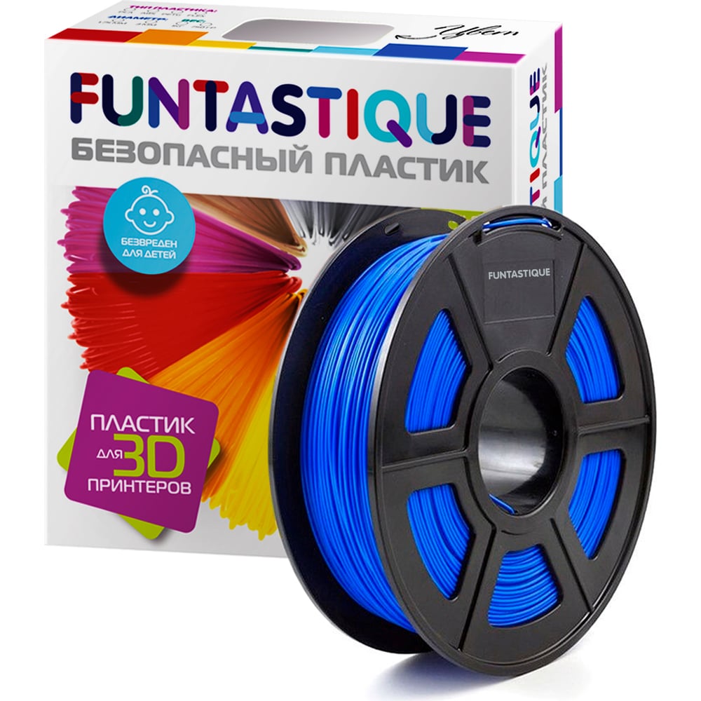 Изображение товара Светящийся пластик FUNTASTIQUE PLA lumi 1.75 мм 1 кг синий для 3D-печати