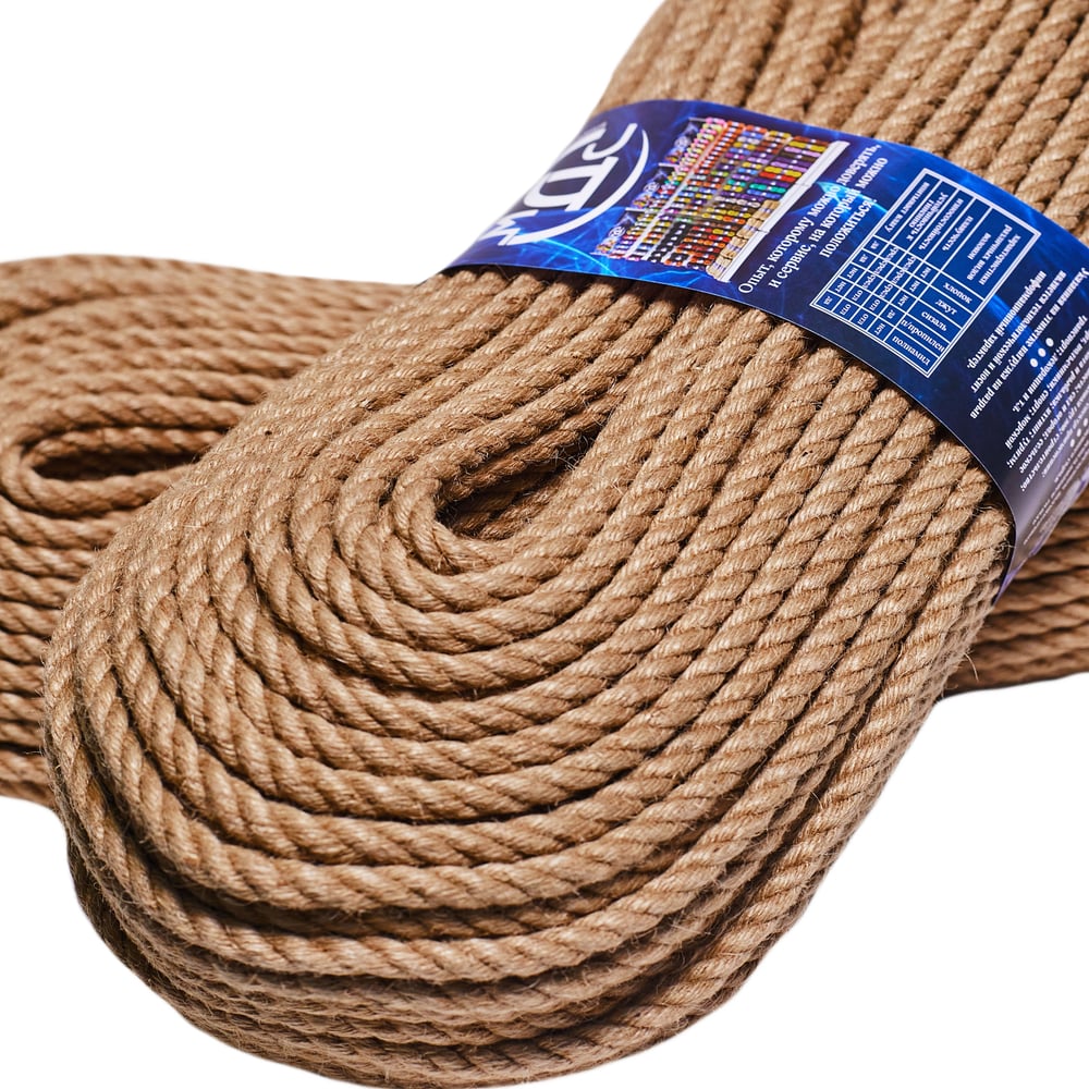 Изображение товара Джутовый канат ТОРГОВО-ПРОИЗВОДСТВЕННАЯ КОМПАНИЯ МДС 6 мм, 100 м 7930050322520