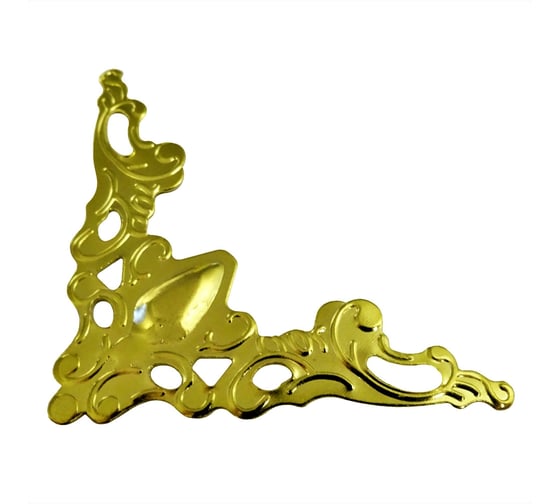 Изображение товара Декоративная накладка Левша 40x40 мм, 4 шт., золото У8-7229.З