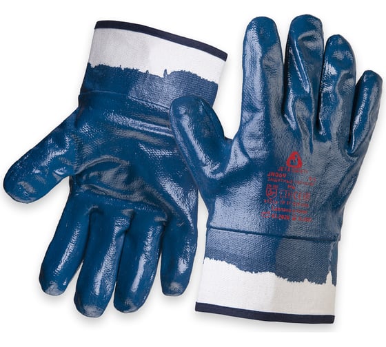 Изображение товара Перчатки (краги) маслобензостойкие (МБС) с нитриловым покрытием, разм.XL/10 Jeta Safety JN069-ХL