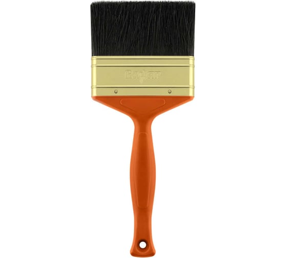 Изображение товара Кисть (плоская, натуральная черная щетина) 100мм ВАРЯГ 31225 тов-148748