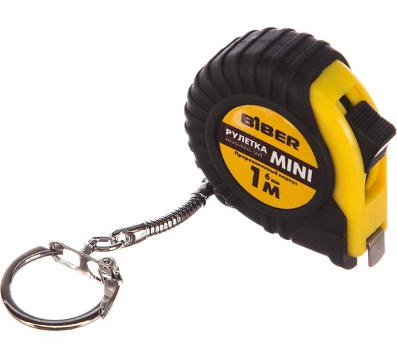 Изображение товара Рулетка (обрезиненный корпус, 1 м х 6 мм) Biber МИНИ 40131 тов-104365