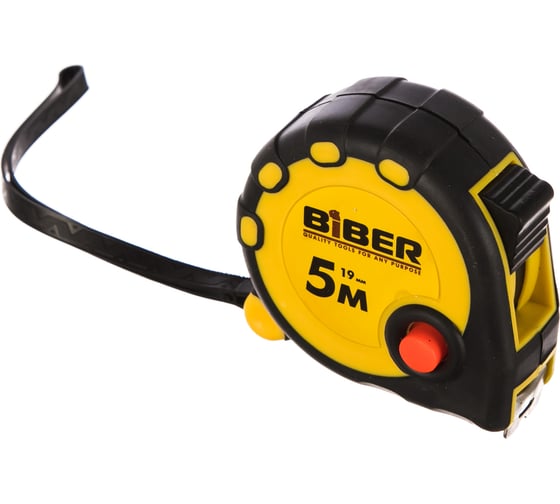 Изображение товара Рулетка (обрезиненный корпус, 5 м х 19 мм) Biber STANDART 40092 тов-173011