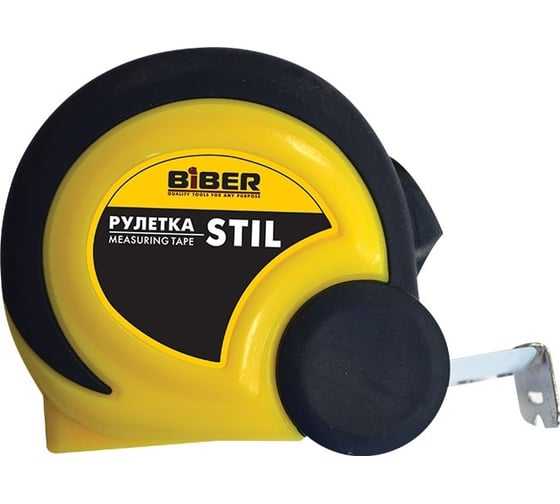 Изображение товара Рулетка (обрезиненный корпус, 3 м х 16 мм) Biber STIL 40081 тов-173005