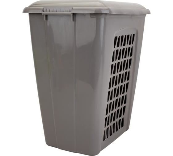 Изображение товара Корзина для белья Martika Молетта прямоугольная 60л с крышкой пыльно-серая С702ПСЕР