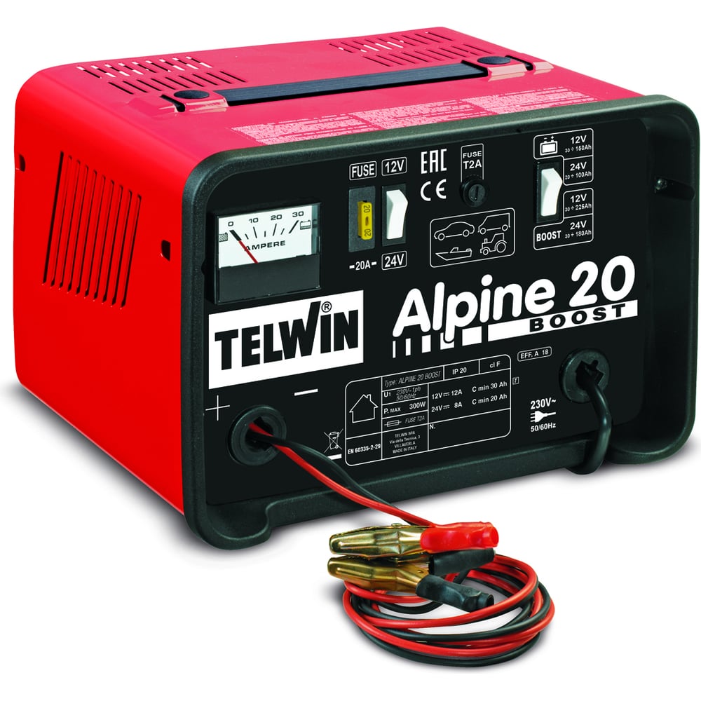 фото Зарядное устройство telwin alpine 20 boost 230v 50/60hz 12-24v 807546