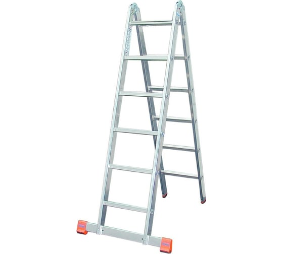 Изображение товара Шарнирная двусторонняя стремянка Krause MONTO TRIMATIC 2х8 перекладин 129918