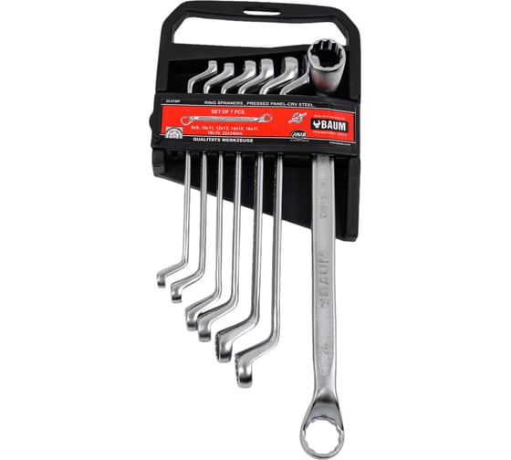 Изображение товара Набор накидных ключей в пластиковом держателе 7 предметов BAUM 20-07MP