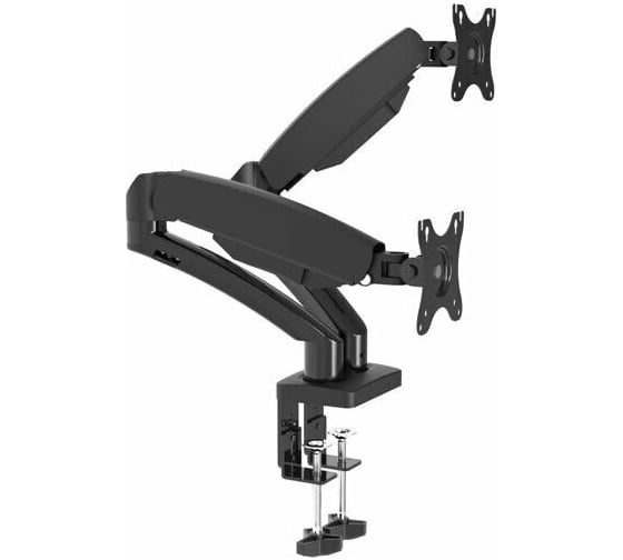 Изображение товара Настольное крепление для двух мониторов Wize Wda2-32 14"-32", газовая пружина, vesa 75x75, 100x100, нагрузка 2-7,3 кг на монитор, наклон 138846