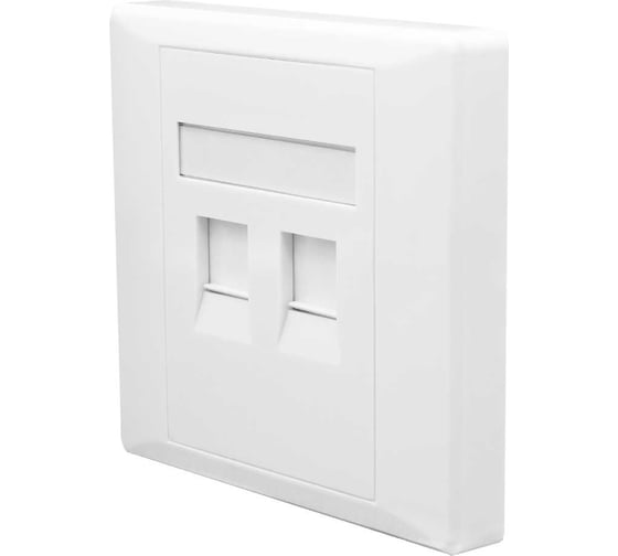 Изображение товара Лицевая панель 2 порта SUPRLAN (80x80, Keystone, шторка) 10-0334