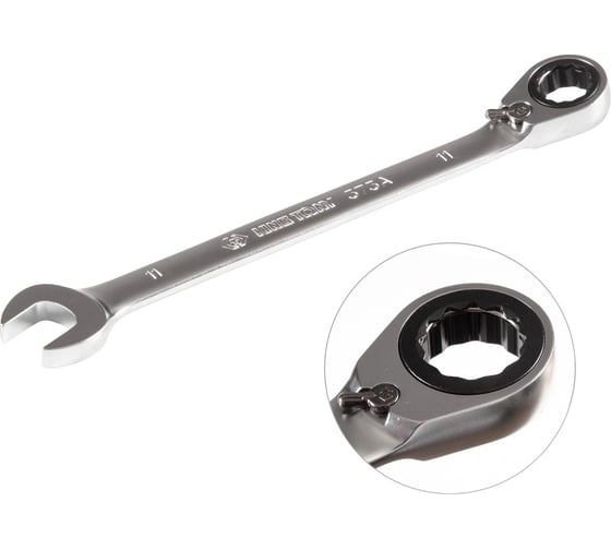 Изображение товара Трещоточный комбинированный ключ с реверсом KING TONY 11 мм 373A11M