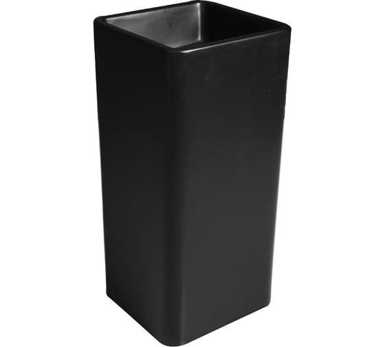 Изображение товара Керамическая напольная раковина-моноблок Santi Line чёрная матовая, без отверстия под смеситель SL-4013MB