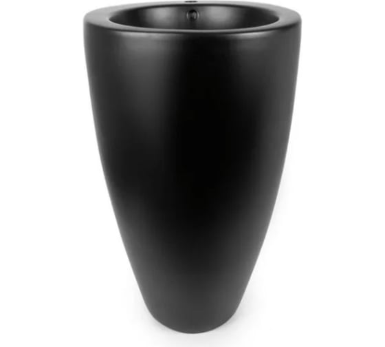 Изображение товара Керамическая напольная раковина-моноблок Santi Line чёрная матовая SL-4004MB