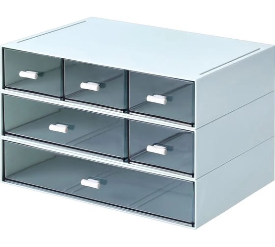 Изображение товара Подставка для канцелярских принадлежностей COMIX на 6 отделений, голубой B2274 BU