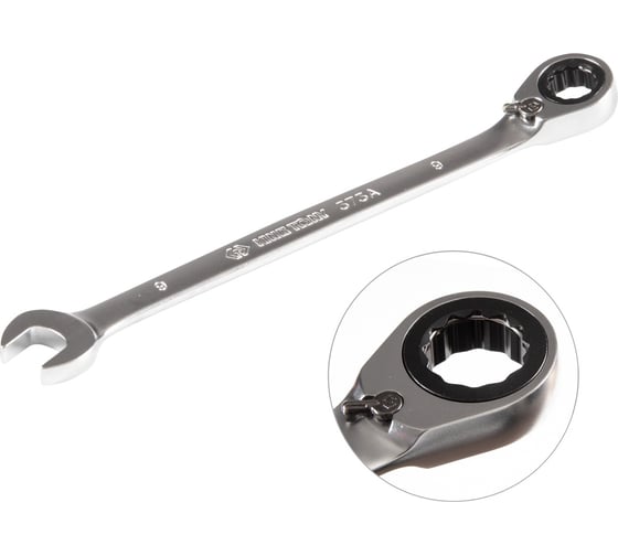 Изображение товара Трещоточный комбинированный ключ с реверсом KING TONY 9 мм 373A09M