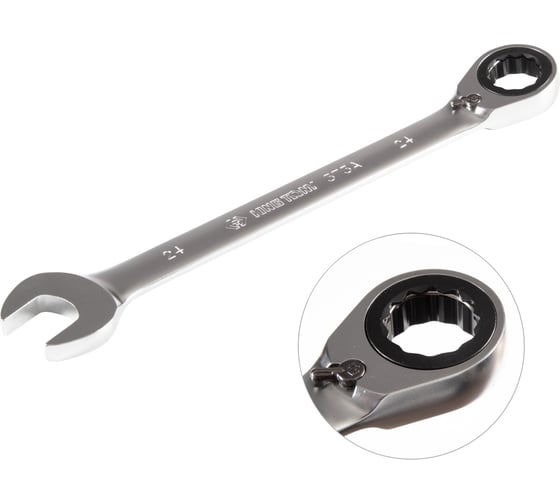 Изображение товара Трещоточный комбинированный ключ с реверсом KING TONY 24 мм 373A24M