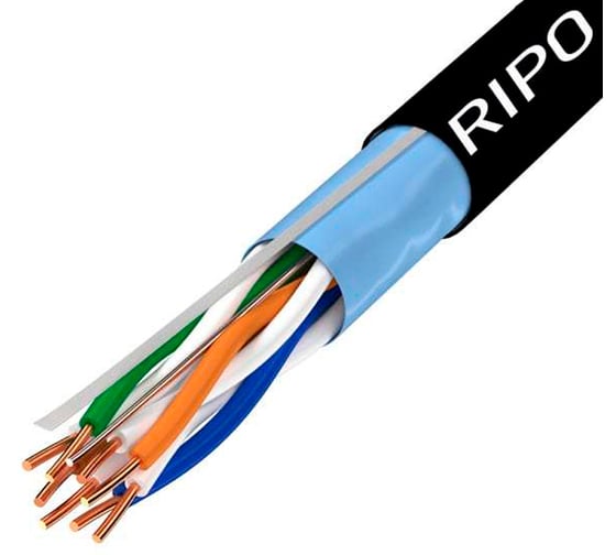 Изображение товара Кабель Ripo Ftp4, cat 5e, 24awg, cca, outdoor, 50 m 001-122003/50
