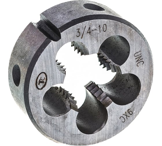 Изображение товара Плашка 3/4 дюйма (UNС 60, 9ХС) ТехноСталь t254026