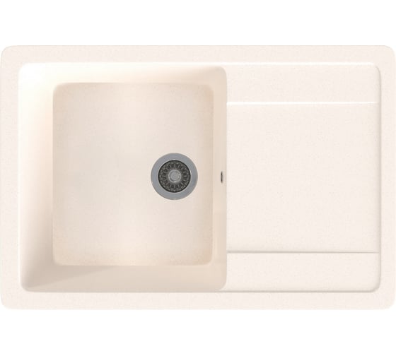 Изображение товара Мойка MIXLINE Ml-gms15 стандарт с крылом, белый 331, 640x505x185 мм 551145