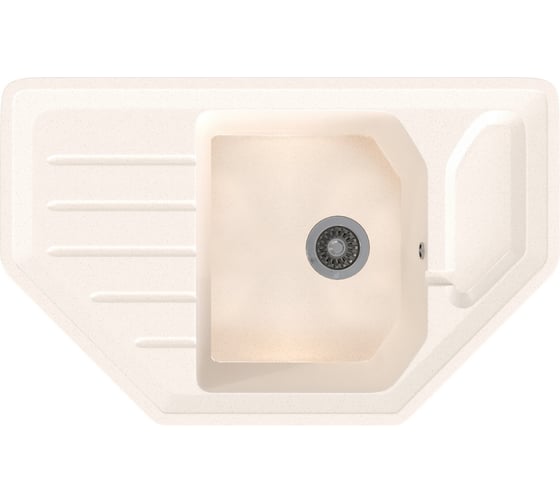 Изображение товара Мойка MIXLINE Ml-gms17 стандарт угловая с крылом, белый 331, 780x485x190 мм 551152