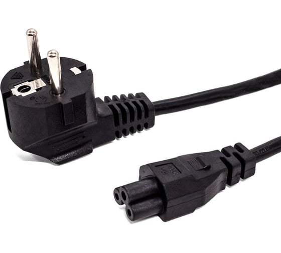 Изображение товара Кабель питания Filum cee 7/7-с5, 3x0.75мм², 220в, 10a, чёрный, 3м FL-PC10-EU-C5-3M
