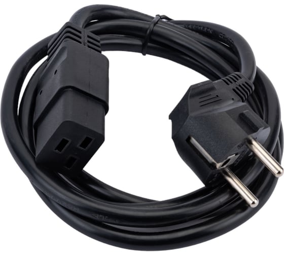 Изображение товара Кабель питания Filum cee 7/7-с19, 3x1.5мм², 220в, 16a, чёрный, 1.8м FL-PC16-EU-C19-1.8M