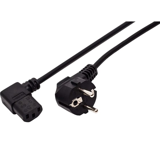 Изображение товара Кабель питания Filum cee 7/7-с13, 3x0.75мм², 220в, 10a, чёрный, 1.8м FL-PC10-EU-C13A-1.8M