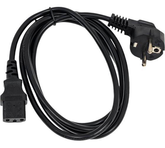 Изображение товара Кабель питания Filum cee 7/7-с13, 3x0.75мм², 220в, 10a, чёрный, 1.8м FL-PC10-EU-C13-1.8M