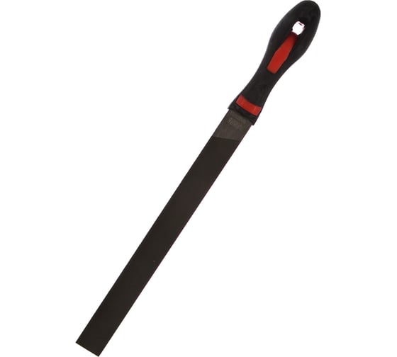 Изображение товара Плоский прямой напильник с ручкой PVC (250 мм, насечка №1 грубая, по 4м сторонам) BAUM 3711250