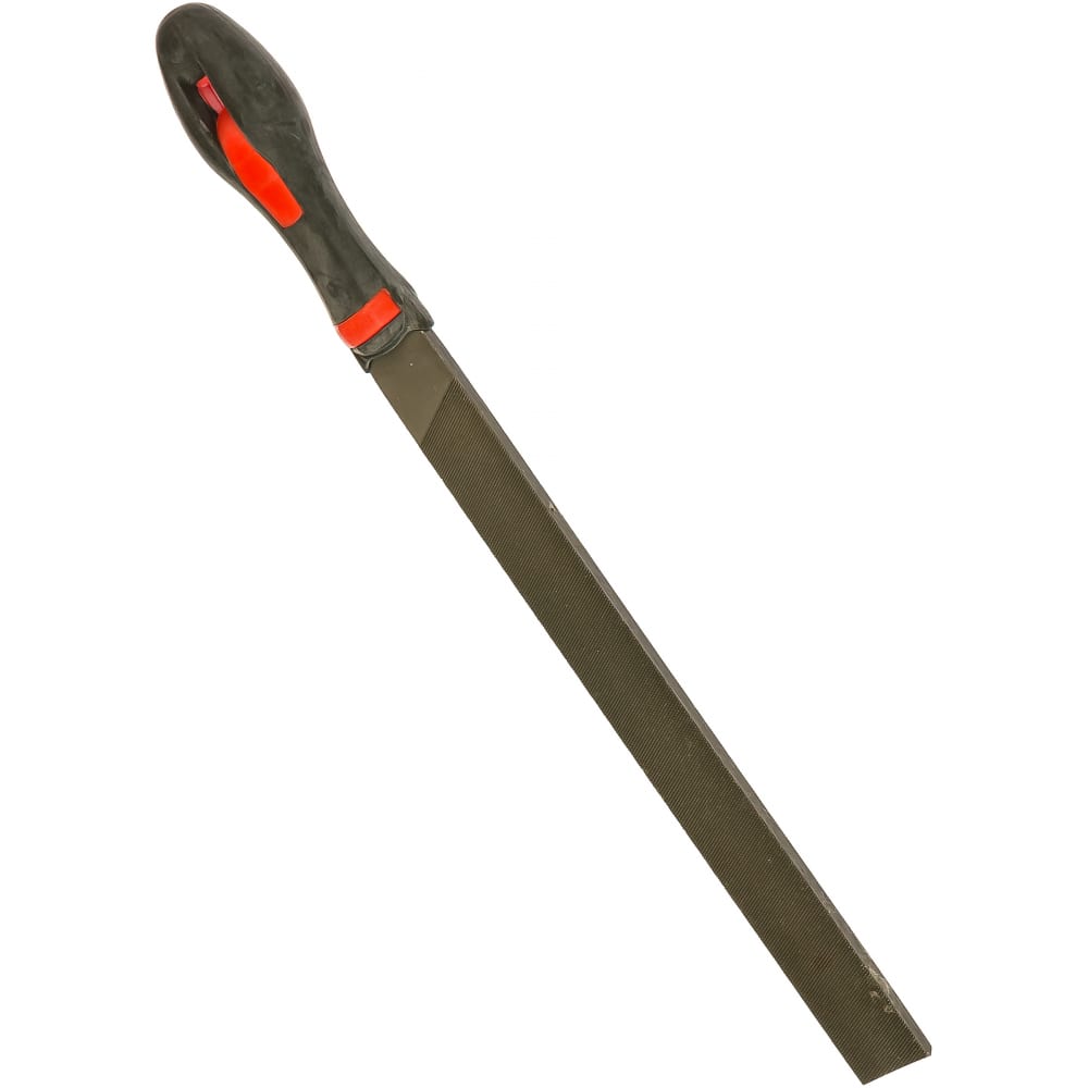 плоский прямой напильник с ручкой pvc 200 мм насечка 2 средняя по 4м сторонам baum 3712200 Прямой плоский напильник BAUM