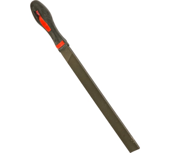 Изображение товара Плоский прямой напильник с ручкой PVC (250 мм, насечка №2 средняя, по 4м сторонам) BAUM 3712250