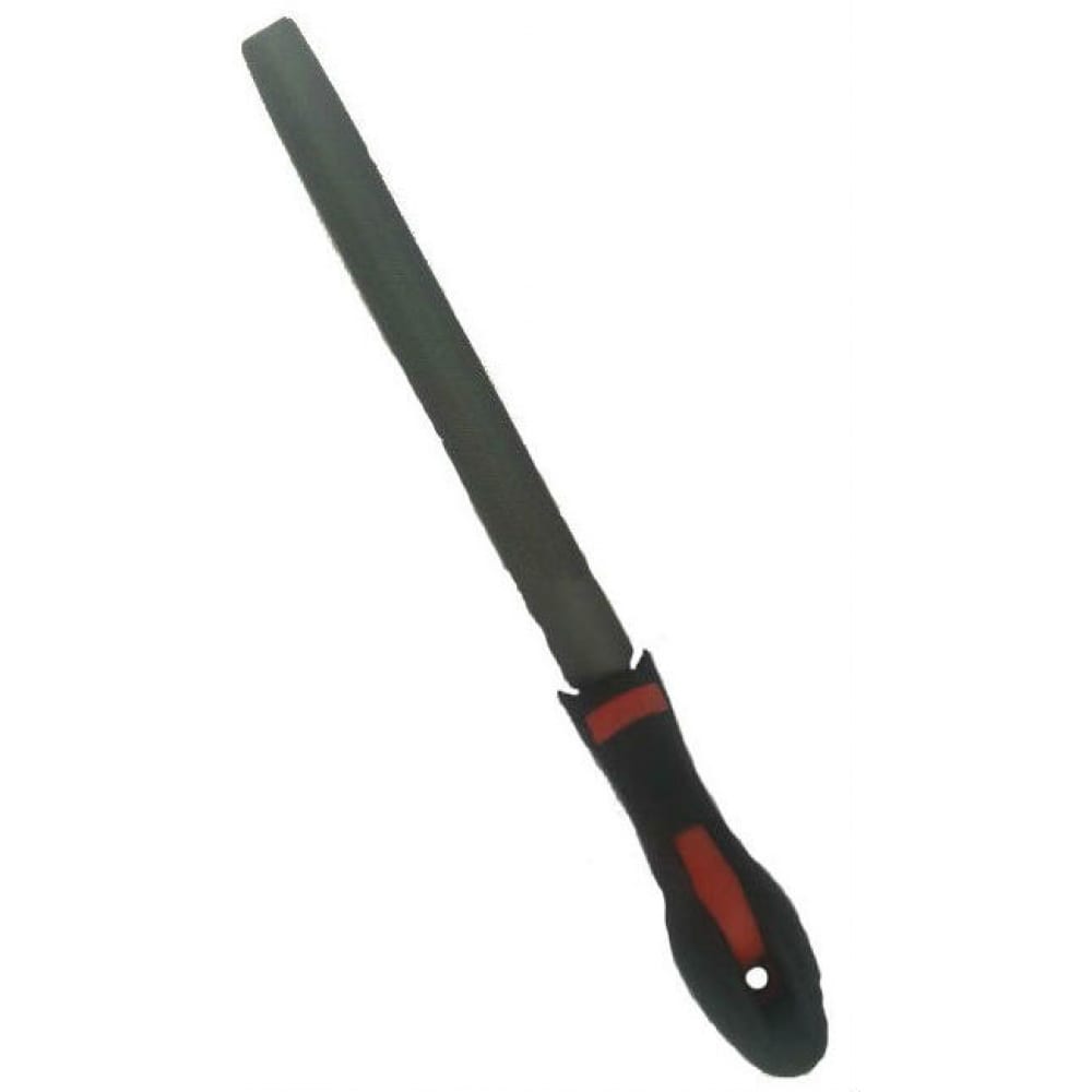 треугольный зауженный напильник с ручкой pvc 250 мм насечка 1 грубая baum 3751250 Полукруглый напильник BAUM
